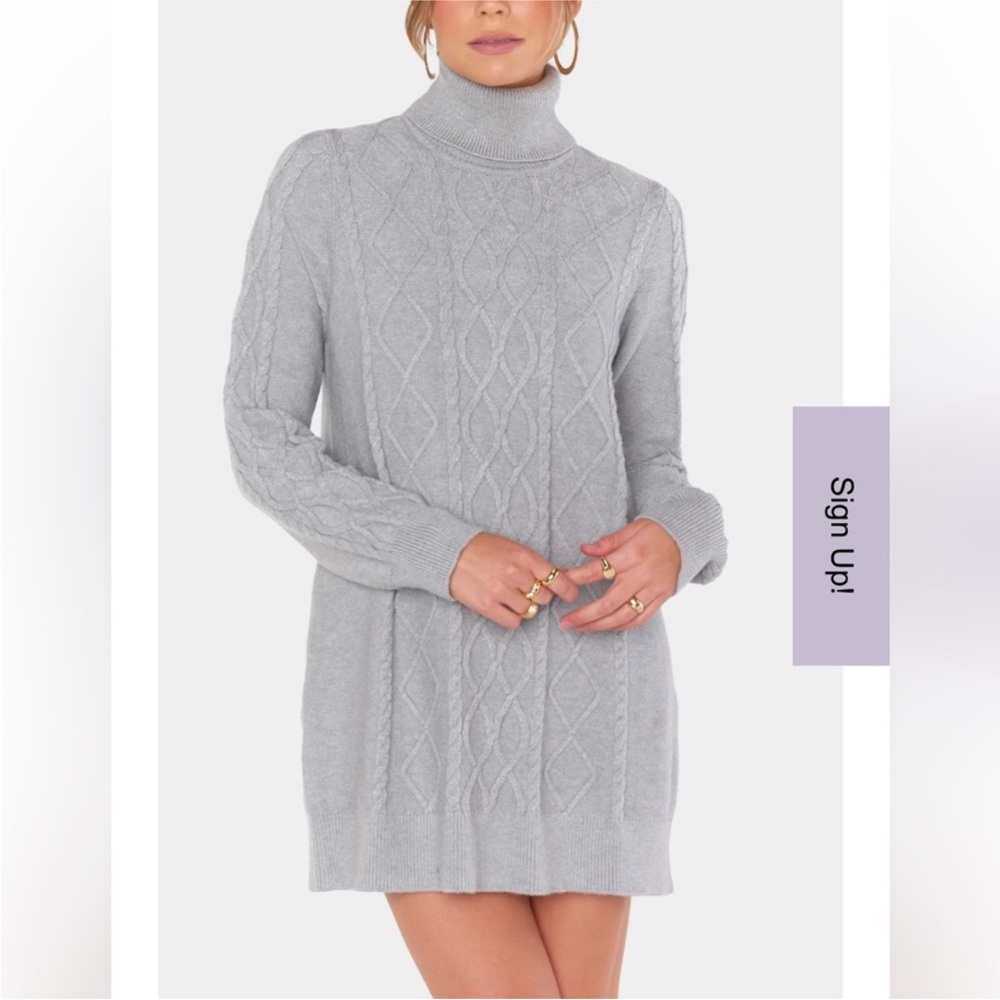 Show Me Your Mumu Gray Turtleneck Sweater Dress